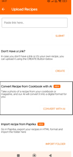 Convert Recipe from Cookbook with AI